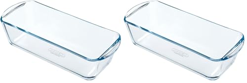 Pyrex - Bake & Enjoy - Moule à Cake en Verre 31x12 cm (Lot de 2)
