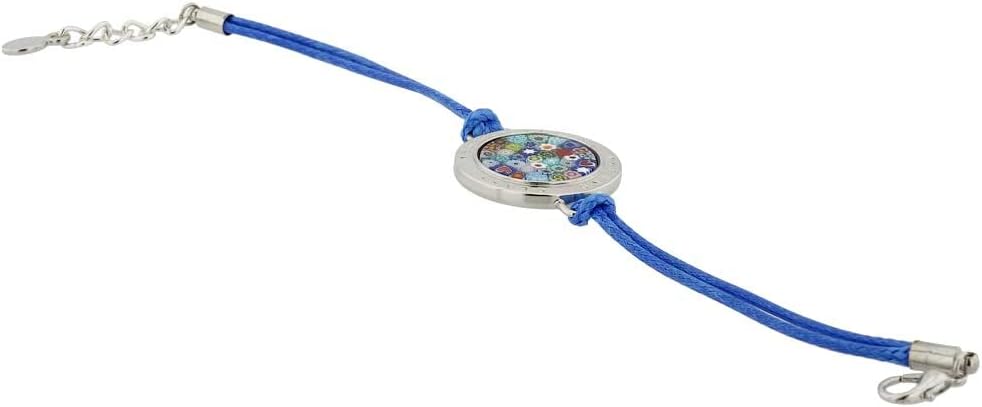 Glass Of Venice Lauretta Murano Glass Millefiori Bracelet - Blue