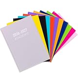 2026 2027 Academic Diary A5 Week to View - Mid Year Student Planner August 2026 to July 2027 - Hardback School College Organiser with Ribbon Bookmark (Grey)