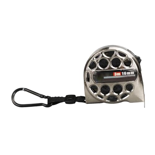 Cinta métrica Niquelada, medición 3/5/7.5m, acero inoxidable retráctil, resistente al óxido y al agua