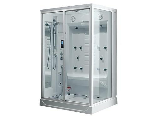 Vente-unique-Cabina de ducha rectangular ARTHEMIS - Hidromasaje, baño de vapor