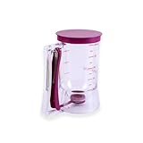 Pancake Batter Dispenser, Batter Cream Speratator Cupcakes Maker with Measuring Label, Mess Free Cupcake Batter Dispenser with Squeeze Handle,...