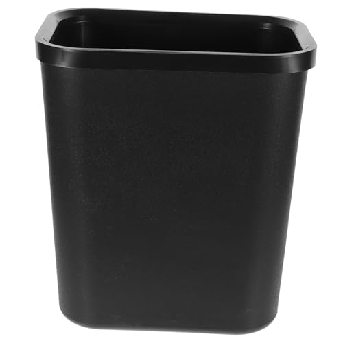 Caneca de basura plástica rectangular negra HEALLILY miniatura 1