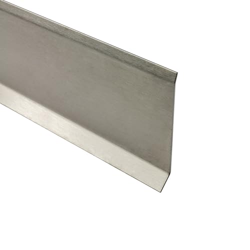 Sockelleiste Edelstahl Fußbodenleisten V2A L250cm 60mm gebürstet