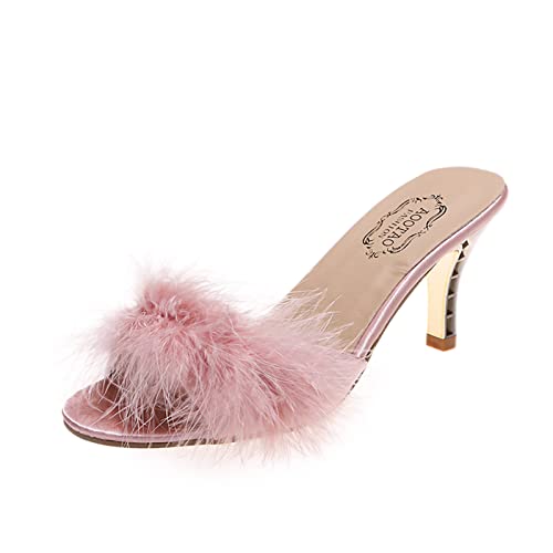 Sandales avec brides élégantes à talons hauts pour femmes avec franges, sandales à talons hauts, sandales compensées, sandales à talons hauts, sandales...