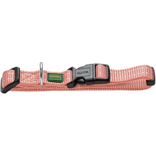 HUNTER TRIPOLI VARIO BASIC Hundehalsung, Hundehalsband, Nylon, reflektierend, Klickverschluss, S, hellrosa