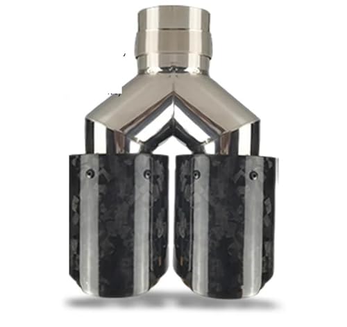 Tuyau d'échappement double 51mm 89mm embout carbone forgé silencieux de modification auto