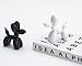 AMOIENSIS Black Balloon Dog Statue Decor, 4 inch Small Knick Knacks Balloon Dog Animal for Desk Shelf Decor