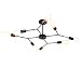 Unitary Brand Black Antique Metal Steel Art Semi Flush Mount Ceiling Light with 8 E26 Bulb Sockets 320W Painted Finish