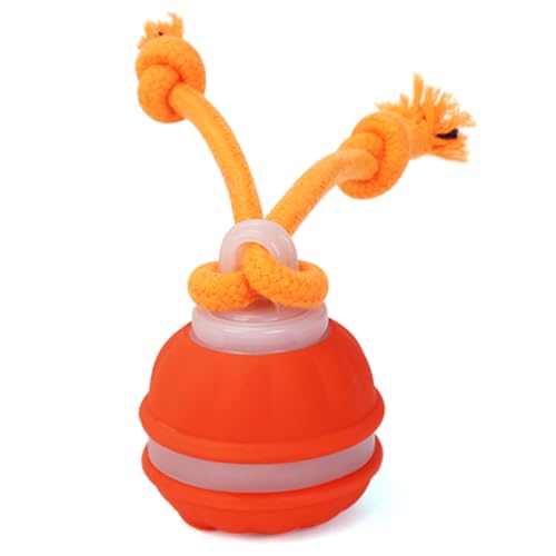 FLUFFY TAIL Interactive Dog Toys, Squeaky Dog Toy with Motion Activated, Active Rolling Ball, USB Rechargeable Dog Toys for Small Medium Large Dogs, Puppy Training Balls Boredom Relief