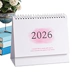 2026年卓上カレンダー、1月から12月までの月間卓上カレンダー、丈夫なツインワイヤー製本プランナー、自宅、アパート、オフィス、学校、教室、寮、ビジネス、教師、学生、クリスマスに