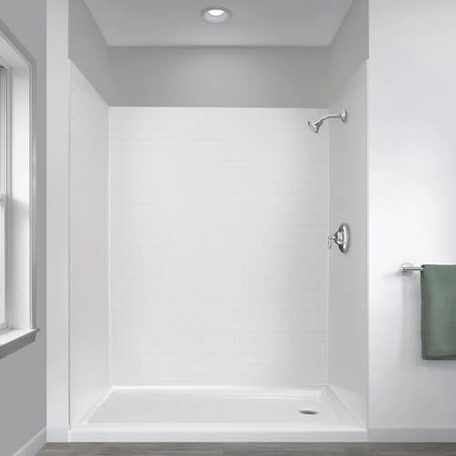 Miseno MSW784834 ReadySet 48\" X 34\" X 78\" Five Panel Alcove Shower Wall Kit - White Tile