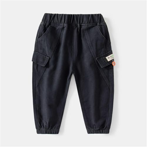 Boys Cargo Pants Casual Pull On Trousers with Multi Pocket Fashion Lounge Solid Color School Pants for Boys 8-14Y2