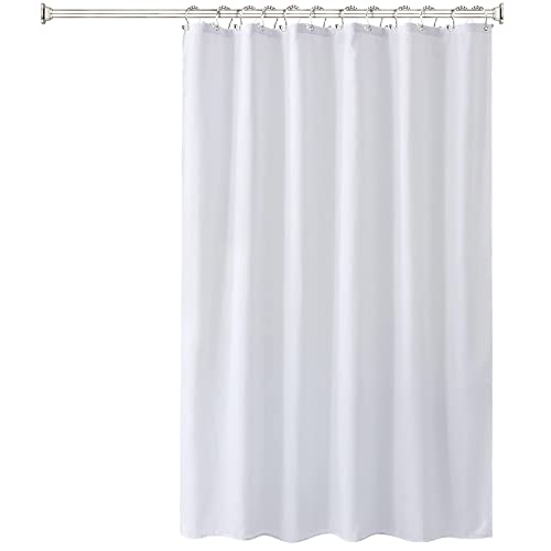 Splash Home Omega Decorative Shower Curtain Hooks, Roller Rings & Rust-Resistant Aluminum, Double Rolling Curtains Hook, For Bathroom Rod And Curtain Hangers, Set Of 12 - Satin Nickel #TOP2