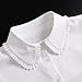 Shinywear Fake Collar Detachable Collar for Womens Dickey Collar Inserts White Collar Half Shirts Ruffled Peterpan Faux False Collar Blouse