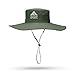 Sombrero Pescador, ala Ancha Sombreros Hombre Mujer, Plegable Impermeables Sombreros para Playa, Senderismo, Safari, Trekking (Verde Militar)