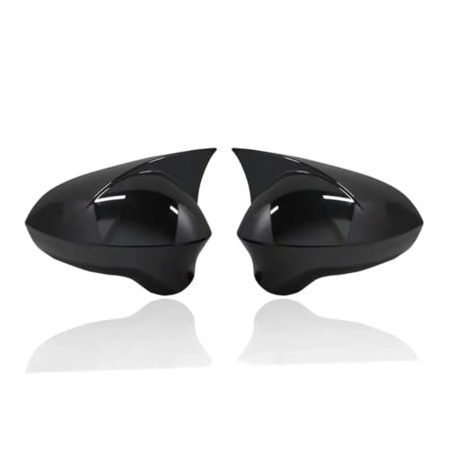 Coque de rétroviseur extérieur en ABS noir brillant effet miroir pour Seat