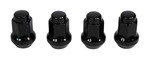 Image of MASSFX 16-Pack Durable Black 14mm Hex Lug Nuts, 28mm Length, & 10x1.25 Thread - Heavy Duty Replacement Lug Nuts for Golf Cart Wheels, Fits Most EZGO, Club Car & Yamaha Golf Cart Wheels