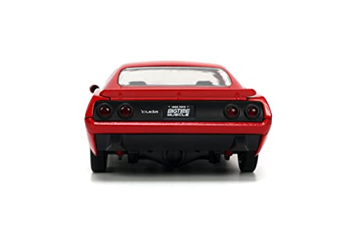 Jada Toys Big Time Muscle 1:24 Plymouth Barracuda Rojo/Negro miniatura 5