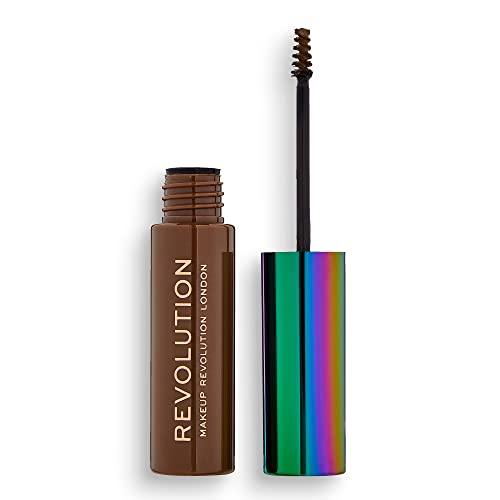 Makeup Revolution Beauty London Gel per sopracciglia alte, con Cannabis Sativa A Brown, 6ml