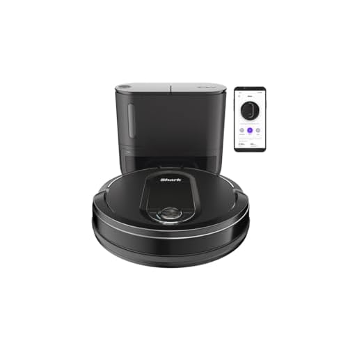 Shark IQ Self-Empty SaugRoboter [RV1000SEU], Roboter Staubsauger, automatische beutellose Absaugstation, Anti-Hair-Wrap Technologie, Teppiche und Hartböden, WLAN-App, Tierhaare