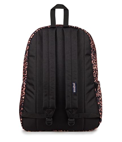 Image of JanSport Superbreak Plus FX Backpack - Work, Travel, or Laptop Bag with Water Bottle Pocket, Superbreak Plus Fx, Leopard Rose Brown /Black /Red /Green