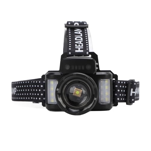 Lampe frontale LED avec zoom réglable de 30W et indicateur de charge