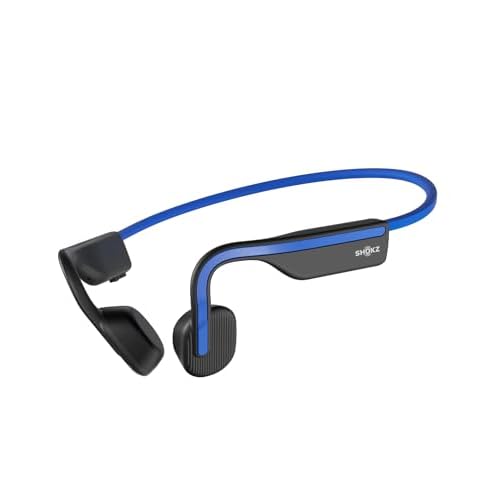 SHOKZ OpenMove Knochenschall Kopfhörer, Open-Ear Sport Bluetooth Ohrhörer mit Noise-Cancelling Mikrofon, IP55 wasserdichtes kabelloses Headset zum Laufen, 6 Stunden Spielzeit, mit Aufklebern
