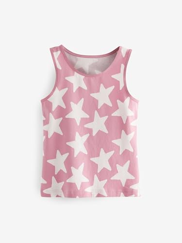 NEXT Mädchen Trägerhemden mit Feenmuster, 3er-Pack Rosa 5 Jahre