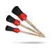 Maxshine Detailing Brushes Set for Interior and Exterior Detailing, Black & Red