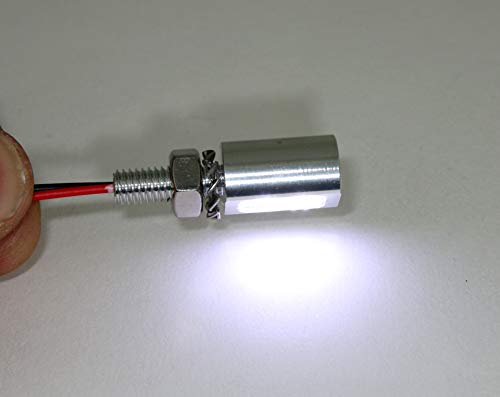 Lámpara LED Panel Instrumentos 12V DC Base Plata Luz Fría miniatura 4