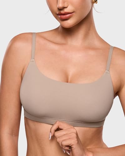Image of INLYRIC Women's Inbarely Bralettes Cami Bras No Underwire Wireless Seamless Unlined Comfort Sports Bra