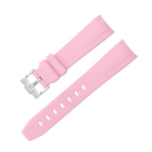 Bracelet montre 20mm caoutchouc incurvé agate fini le vide entre le bracelet et le boîtier