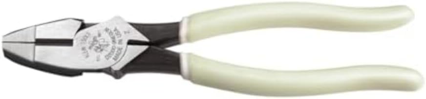 Klein Tools D20009NEGLW Side Cutter Linemans Pliers Cut ACSR, Screws, Nails, Hard Wire, 9-Inch Hi-Viz Pliers