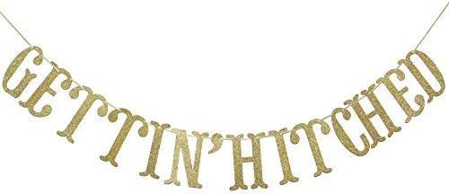 Gettin' Hitched Banner, Western Bridal Shower Decorations image 5
