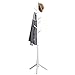Vlush Sturdy Coat Rack Stand, Entryway Hall Tree Wooden Coat Rack Hanger for Coat,Jacket,Hat,Clothes,Purse,Scarves,Handbags,Umbrella-(8 Hooks,Ivory White)