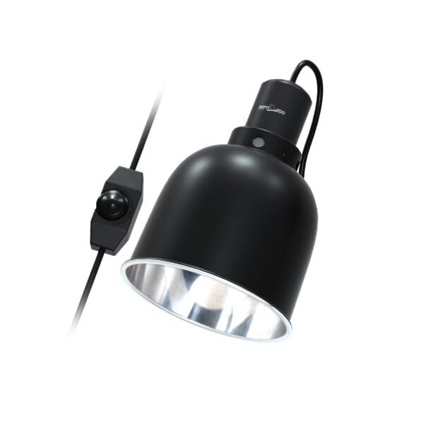 REPTI Zoo Reptile Deep Dome Lamp Fixture RL04D Max 100W | 5.5” Reflective Hood | E27 Ceramic Socket | Heat & UVB Light Holder for Terrariums-image-19