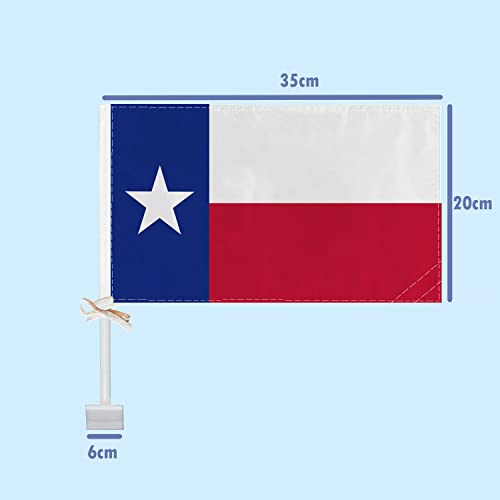 2 Pcs Texas Car Flag,American State Decor,Decorations Texans,Two Layer Digital Printed 150D Banner For Car Vechile Truck #TOP2