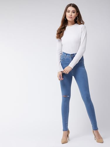 Image of Miss Chase Women's Skinny High Rise Cropped Stretchable Denim Jeans