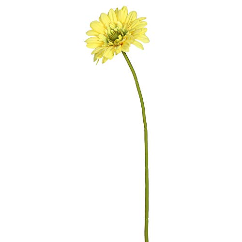 Vickerman 21" Artificial Yellow Gerbera Daisy Stem, 6 per Bag