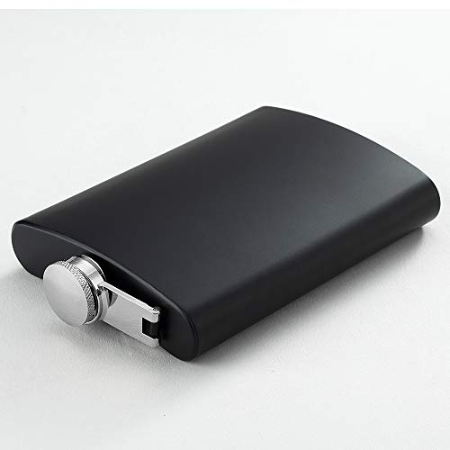 YWQ 8 oz Matte Black Pocket Liquor Whiskey Hip Flask with Funnel, Stainless Steel and Leak Proof - Image 8