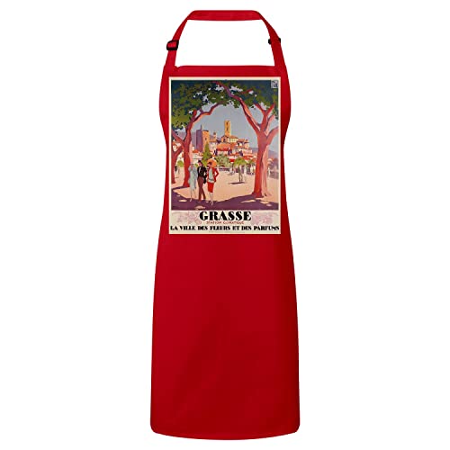 Poster Vintage Cuisine Grasse France Rouge Décoration Murale Retro