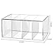 MyGift Deluxe Clear Acrylic Coffee Pod Holder, Coffee Bar Accessories Organizer with 4 Compartments and Hinged Lid