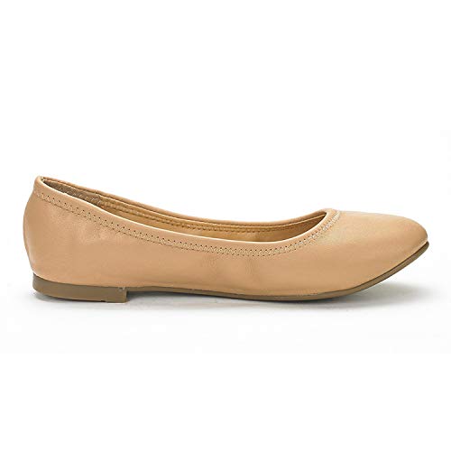 Dream Pairs Womens Ballerina Walking Flats Shoes, Nude - 8 (Sole-Happy) #TOP3