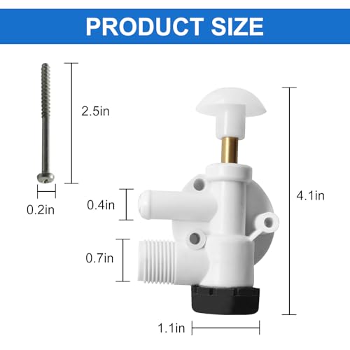Image of 385314349 RV Toilet Water Valve Assembly for Dometic Sealand EcoVac Vacuflush, Rv Toilet Valve Replacement, Does Not Fit for Dometic 300 301 310 320