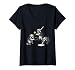 Women's Vintage Baseball Raccoon Meme Softball Baseball Mom Life V-Neck T-Shirt