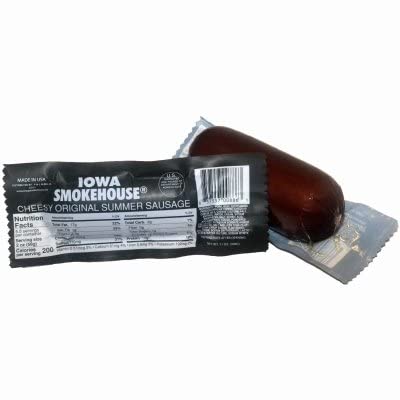 Iowa Smokehouse IS-SS11CO Summer Sausage, Cheesy Original, 11-oz. - Quantity
