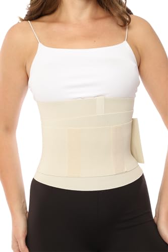 Photo de Heré Mood Wrap Waist Trainer Invisible/Tailleur/Ceinture Enroulement/Taille unique Ajustable Noir Bande pour ventre / Vêtement gainant pour femme Contrôle du ventre, beige, taille unique