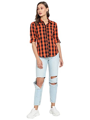 Image of Vastraa Fusion Women's Cotton Checkered Shirt