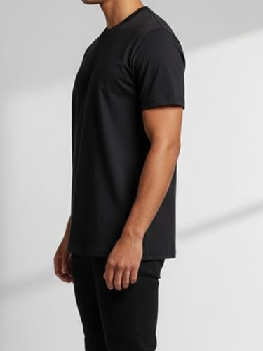 Image of Dollar Easy Fit Cotton Blend Pack of 1 Solid Men's Round Neck T-Shirt